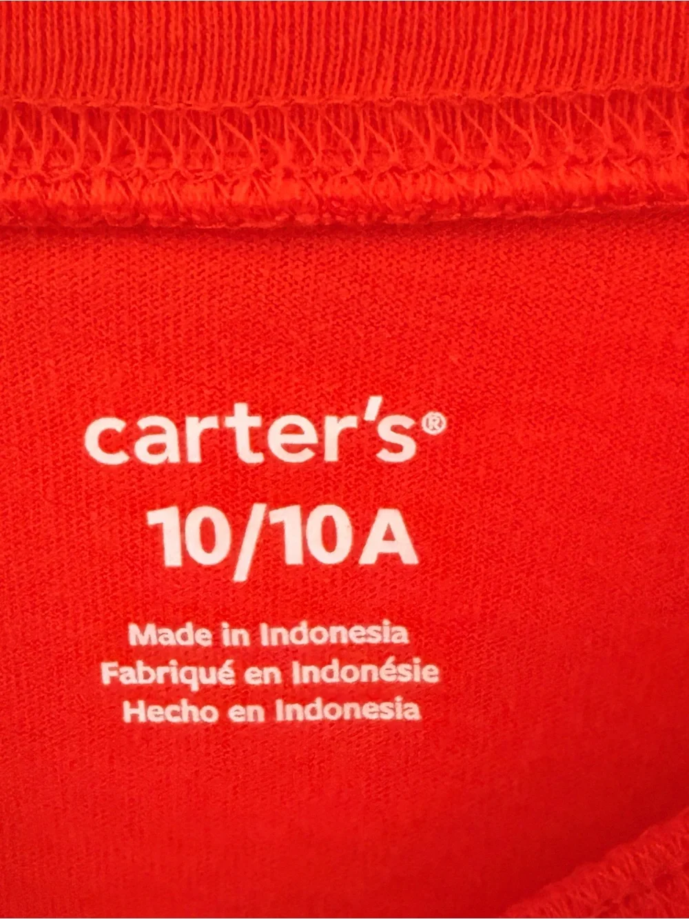 Carter's Bright Red Puff Sleeve Tee